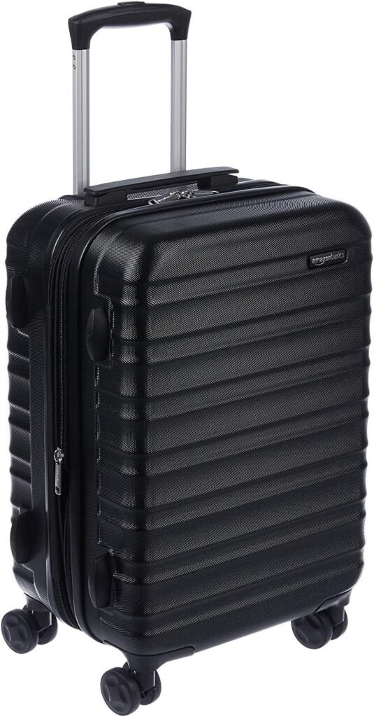 Amazon Basics Expandable Hardside Carry-On Luggage, 20-Inch Spinner, Suitcases