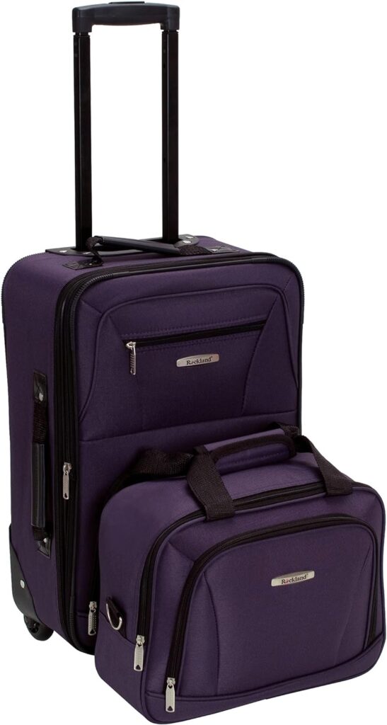 Rockland Fashion Expandable Softside Upright Luggage Set, Suitcases