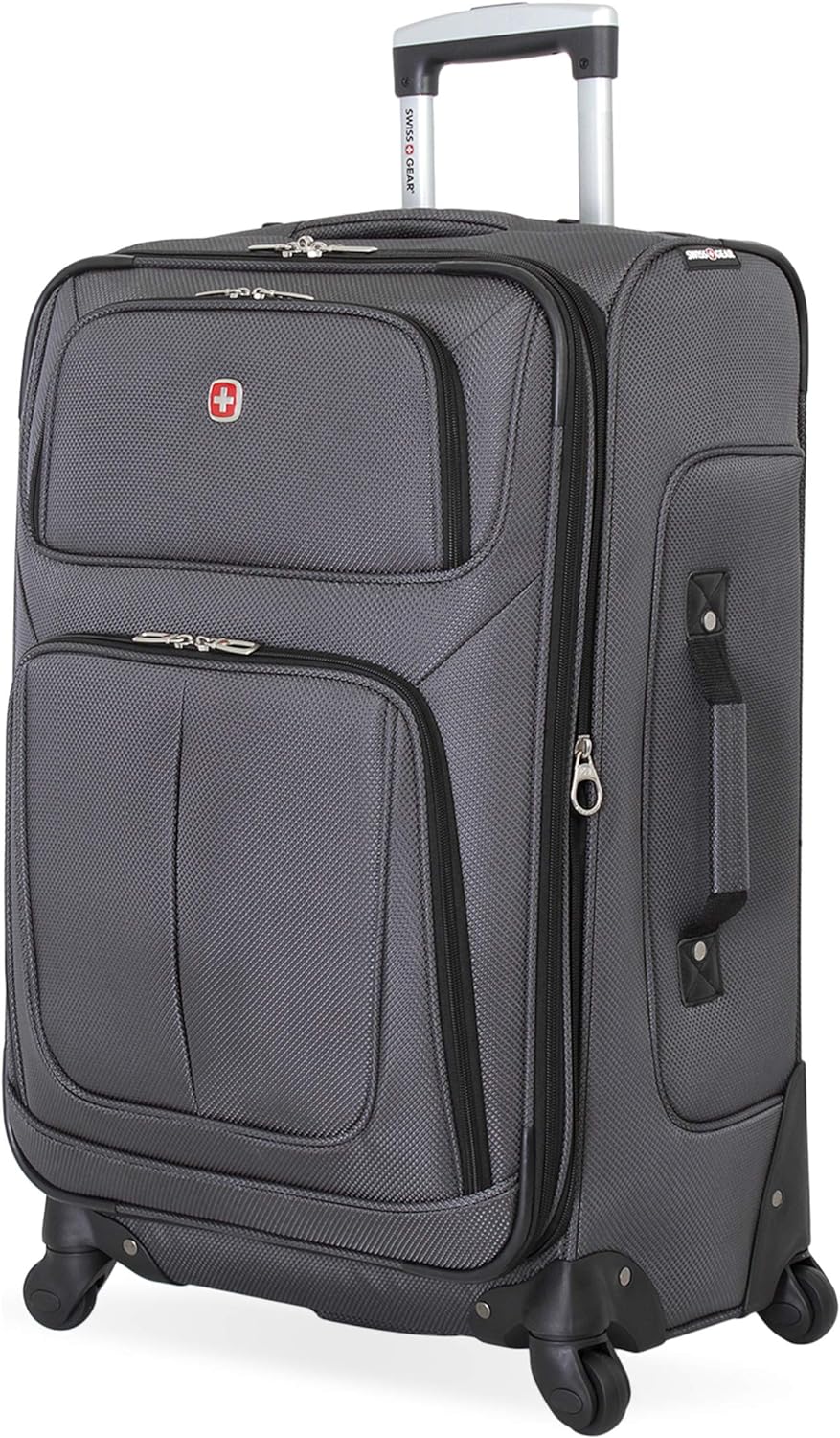 SwissGear Sion Softside Checked-Medium 25-Inch - Expandable Roller Luggage, Suitcases