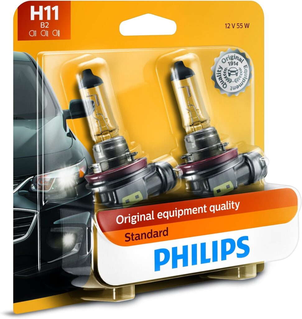 PHILIPS - 12362B2 H11 Standard Halogen Car Headlights