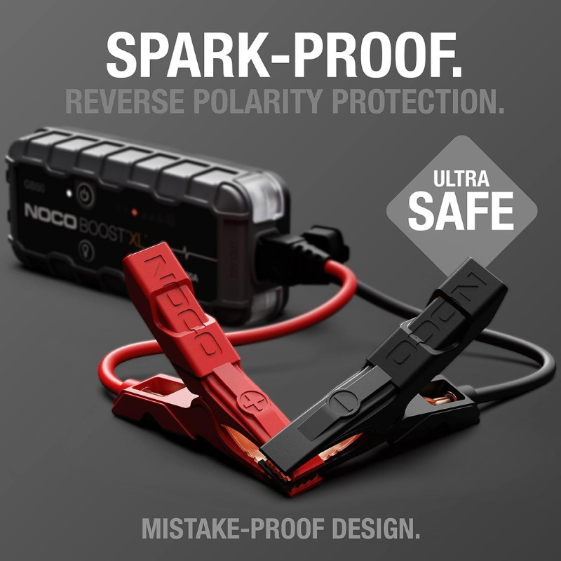 IImage of its spark-proof feature of the Car Jump Starter